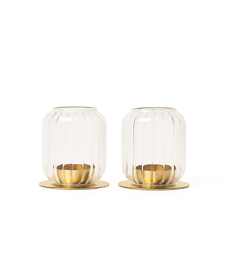 Fleck Kira Glass Lantern - Set of 2