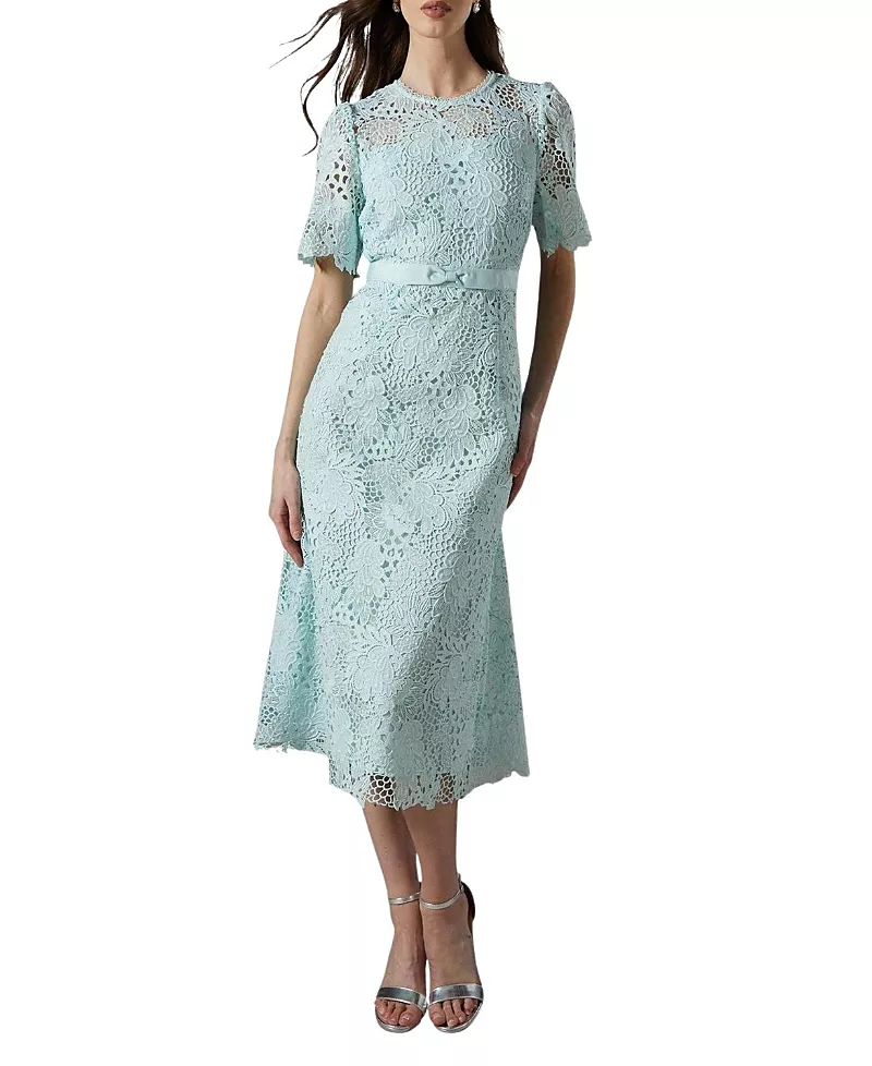 Coast Lace Bow Belt Midi Dress