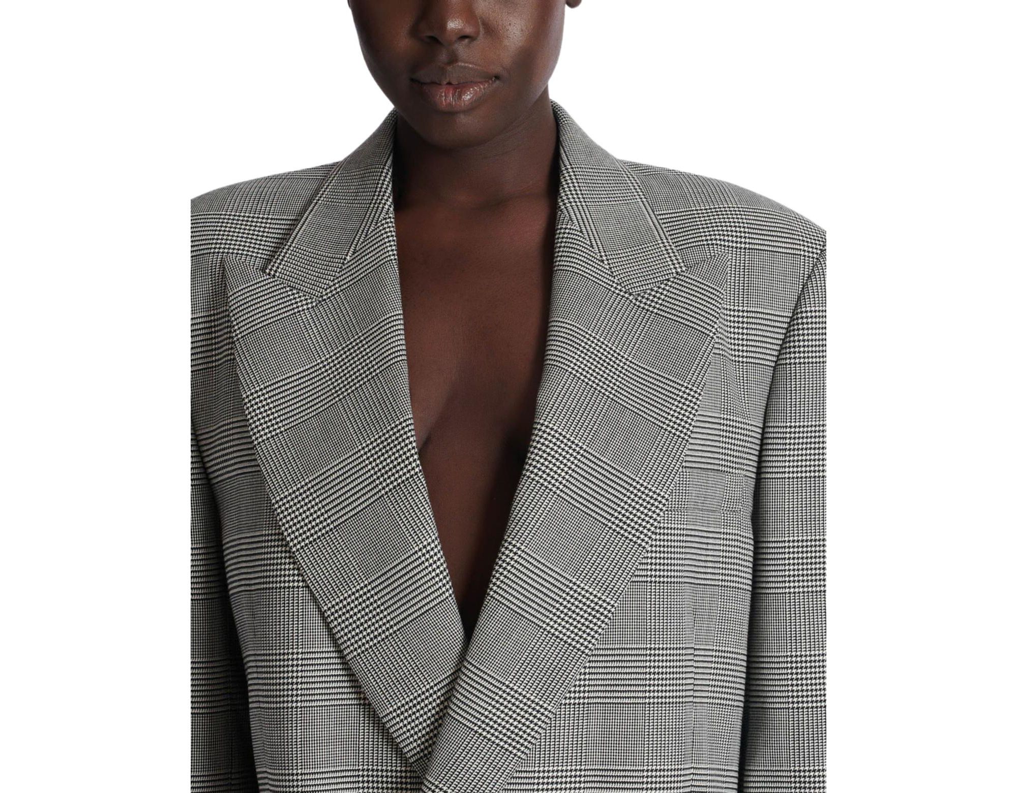 Oversized Jacket in Prince of Wales Jacquard — Image 6
