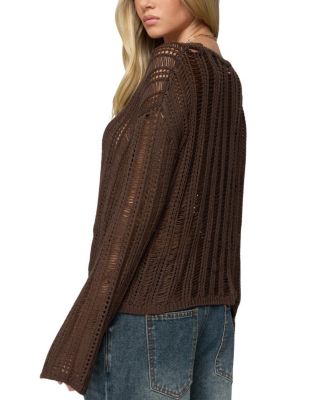 Jaide Sheer Ladder Knit Sweater