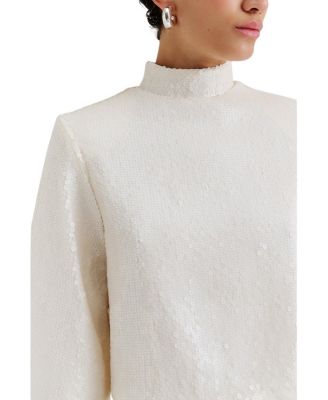 Line Longsleeve Sequin Top