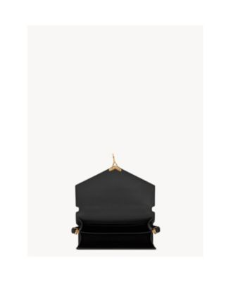  Cassandra Mini Top Handle Bag in Grain De Poudre Embossed Leather