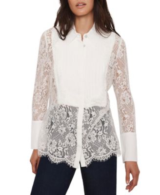  Women's Lace Pintuck Shirt