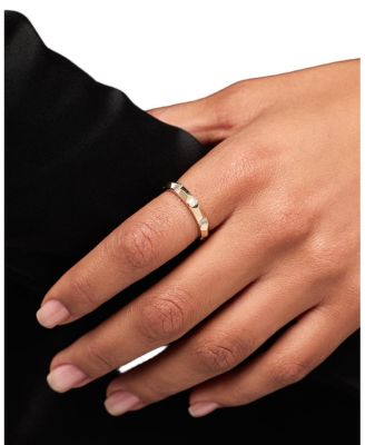 Solid Yellow Gold Astrid Lab Grown Diamond Station Ring