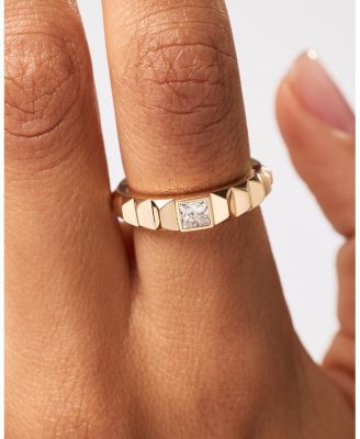 Solid Yellow Gold Lab Grown Diamond Astrid Ring