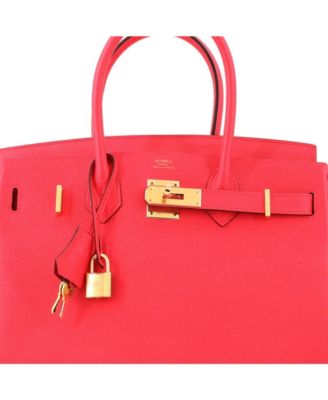 Birkin 30 Handbag Pink Epsom with Gold Hardware