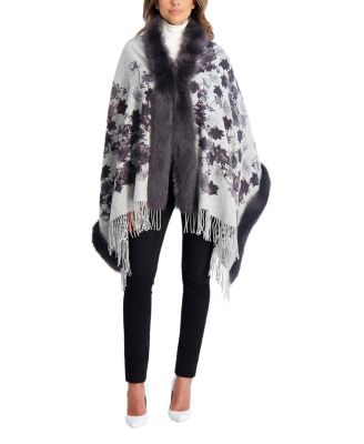  Double Face Cashmere Stole With Toscana Lamb Tape Top And Bottom