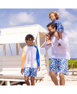 Boys' Shark Squad Long Sleeves Sunsuit - Baby