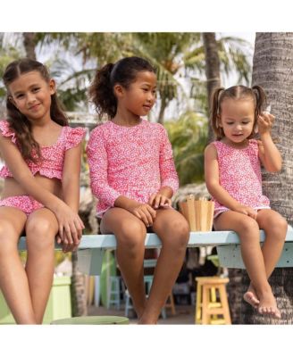 Girls' Ditsy Bloom Skirt Surf Suit - Baby, Little Kid