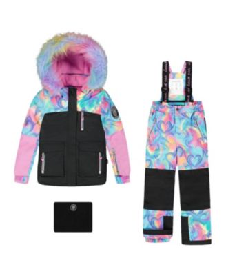 Girls' Two-Piece Heart Play Snowsuit - Little Kid