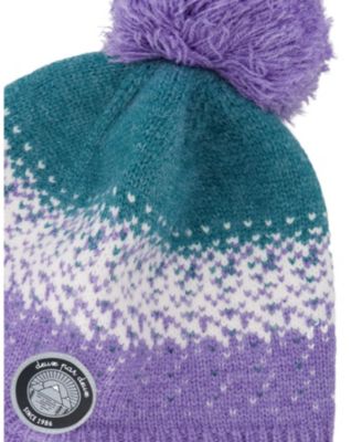 Girls' Lined Peruvian Knit Hat with Pompom - Little Kid, Big Kid