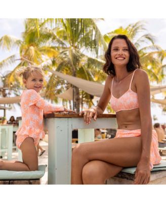 Girls' Cali Palms Recycled Skirt Surf Suit - Baby, Little Kid