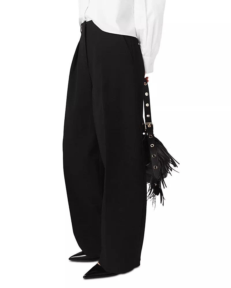 Maje Double Pleated Palazzo Pants