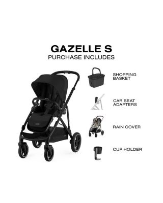 Gazelle S Stroller – Black Frame 