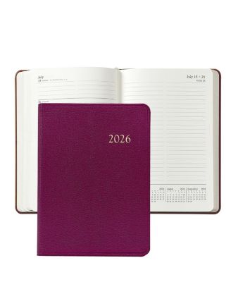  2026 Goatskin Leather Weekly Notebook
