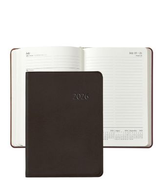  2026 Traditional Leather Weekly Notebook