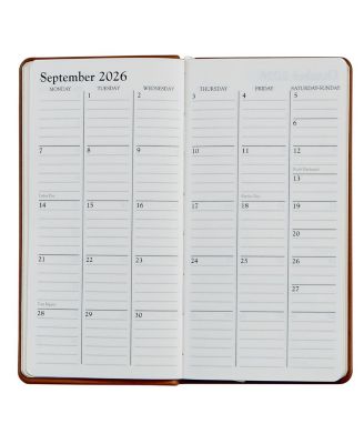  2026 Embossed Croc Leather Pocket Datebook