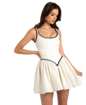 Coco Boucle Tweed V Waist Mini Dress