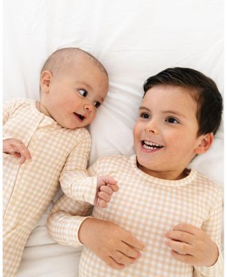  Boys' Sandstone Gingham Pajama Set - Baby, Little Kid