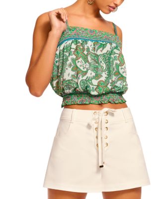 Miley Paisley Smocked Top