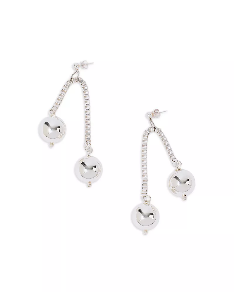 Pearl Octopuss. y Chained Sphere Drop Earrings