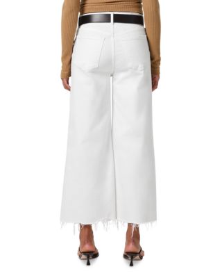Lyra Wide Leg Cropped Jeans in Soft White