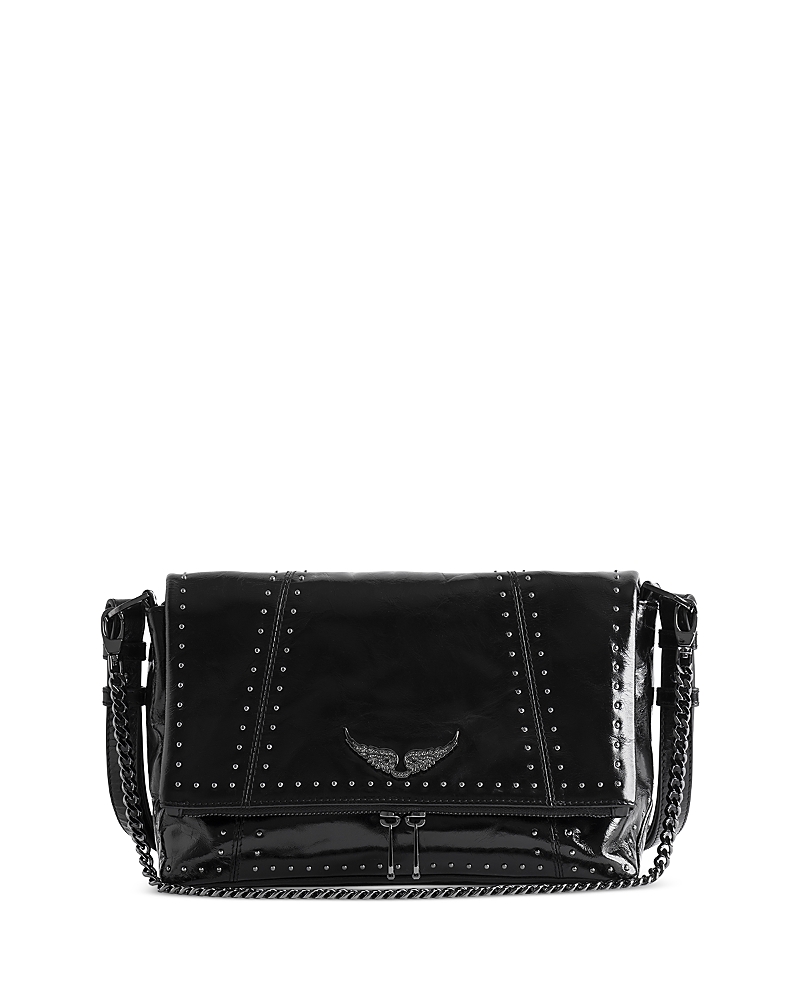 Zadig & Voltaire Rocky Ii Studded Vintage Patent Leather Clutch