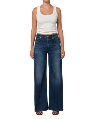 Lyra Wide Leg Jeans in Elm