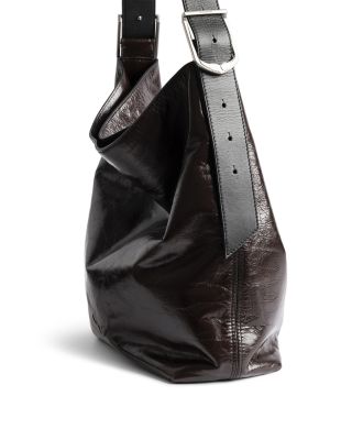 Jane Vintage Patent Leather Hobo Bag