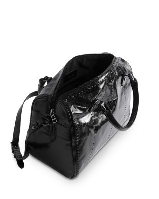 Sunny Vibe Medium Studded Vintage Patent Leather Shoulder Bag