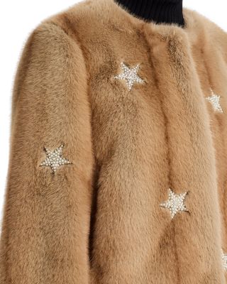 Mixed Star Faux Fur Jacket