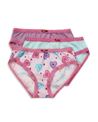 Girls' 3-Piece Candy Hearts Underwear Set - Little Kid, Big Kid 