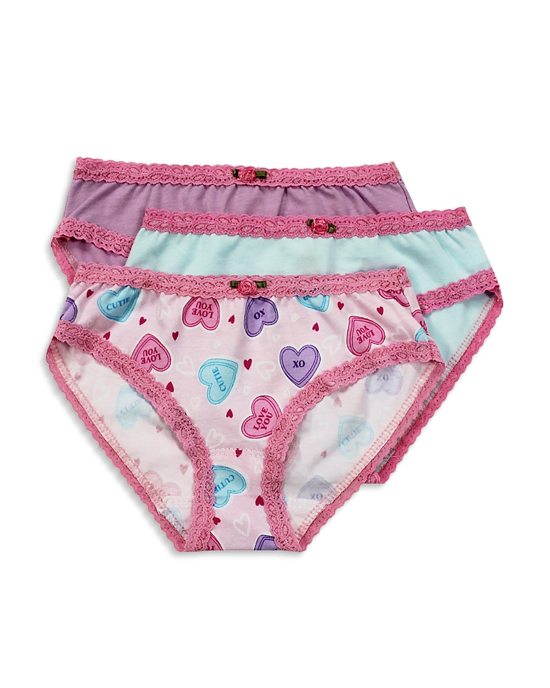 Esme Girls' 3-Piece Candy Hearts Underwear Set - Little Kid, Big Kid