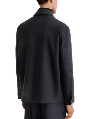 Cooper Long Sleeve Wool Blend Patch Pocket Shacket