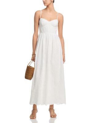 Sleeveless Eyelet Bustier Midi Dress - Exclusive