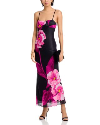 Floral Mesh Maxi Dress - Exclusive