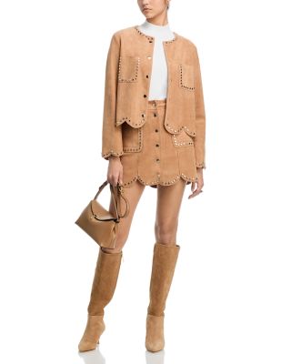 Faux Suede Mini Skirt - Exclusive