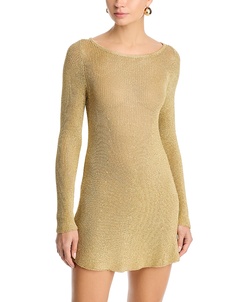 Staud Nikitta Metallic Mini Dress