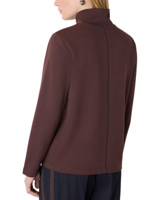 Long Sleeve Funnel Neck Jersey Sweater