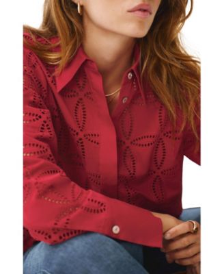  Women's Broderie Cropped Shirt