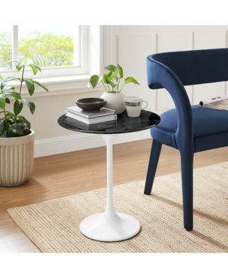 Lippa Round Artificial Marble Side Table