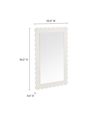 Emmeline Scalloped Rectangle Wall Mirror