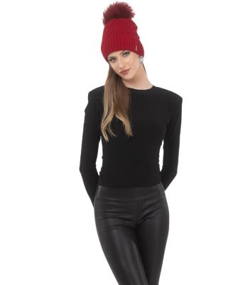  Knit Beanie with Select Lamb Pom