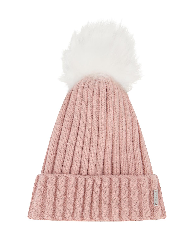 Gorski Knit Beanie with Toscana Lamb Pompom