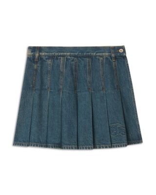 Dahlia Pleated Denim Mini Skirt
