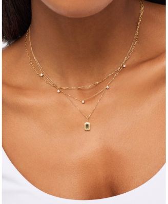  Solid Yellow Gold Heirloom Charm Necklace