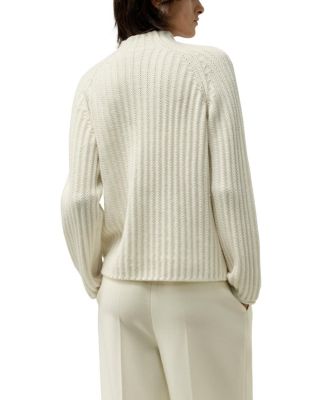  Pointelle Mock Neck Sweater