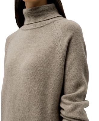  Wool Cashmere Turtleneck Sweater Dress