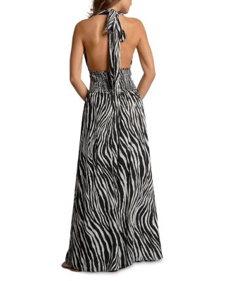 Smocked Halter Maxi Dress