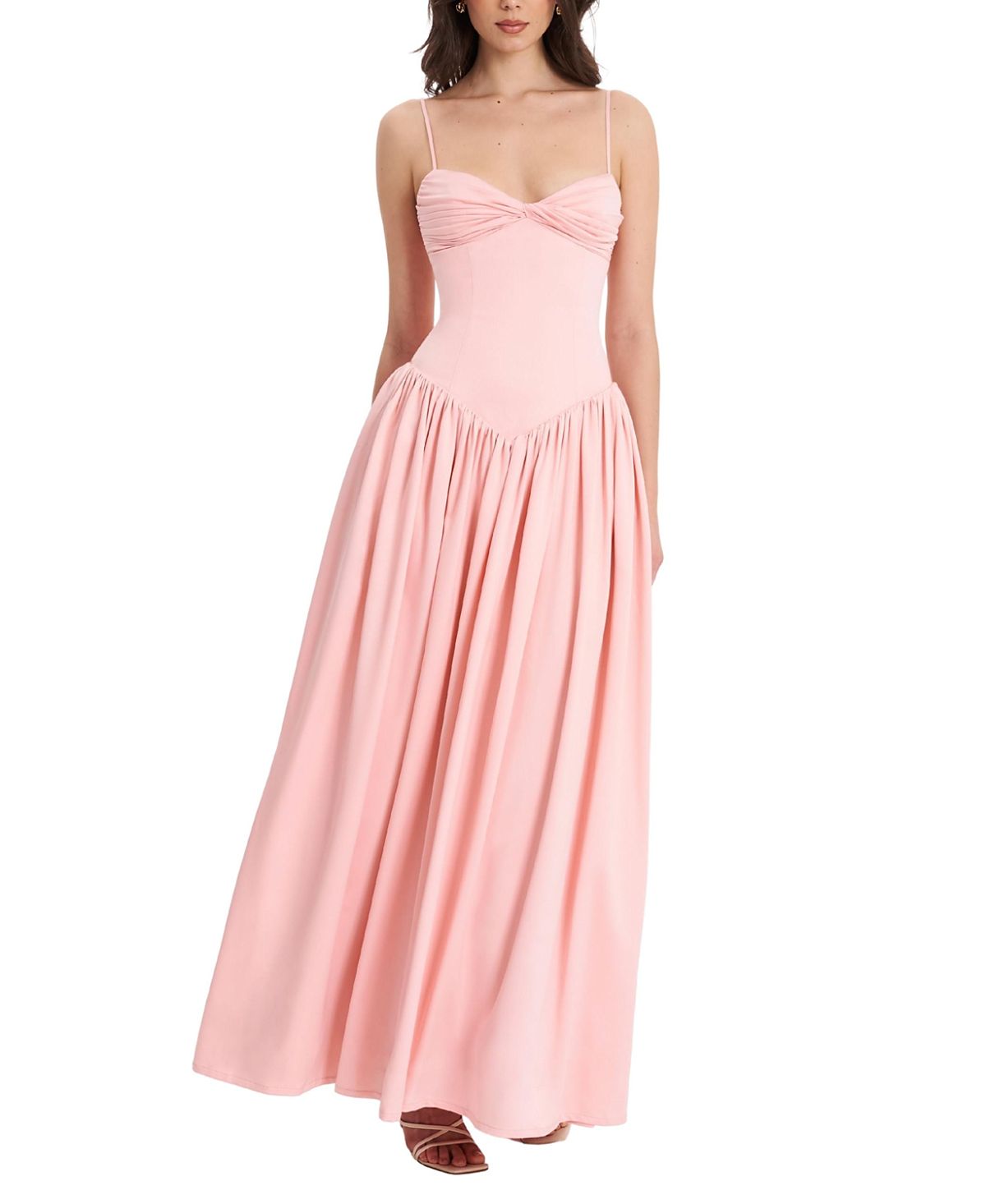 Miss Circle Najwa Ruched Breast Drop Waist Maxi Dress
